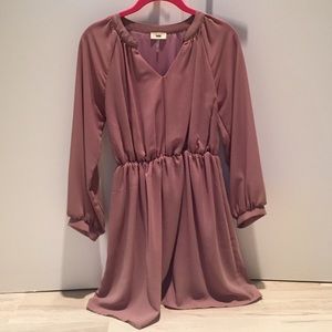 Tobi Long Sleeve Pink Dress